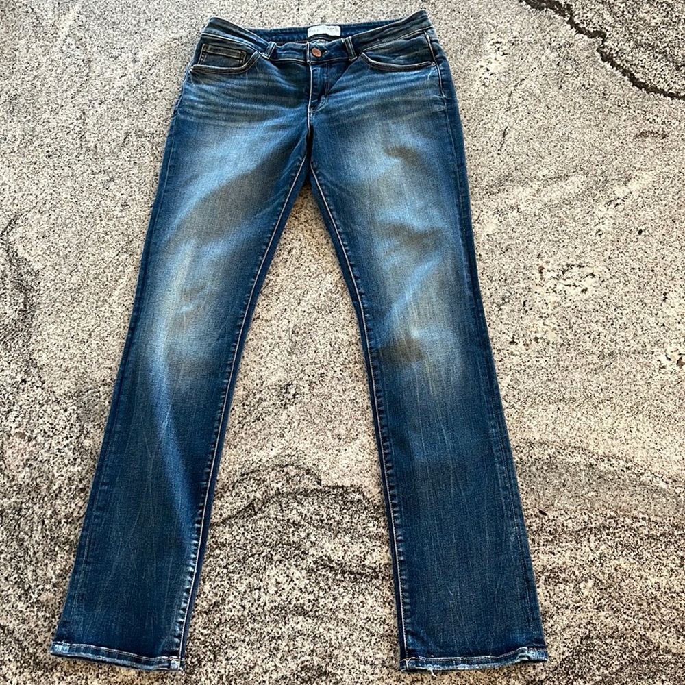 BKE Stella Slim Fit Low Rise Straight Jean Sz 32 x 33 1/2